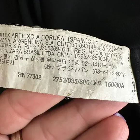 2/$30 ZARA Basic Halter Midi Slip Dress Black XS #A0667 - Picture 6 of 8